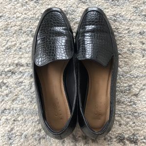 NWOT ASOS Design Black Croc Loafers